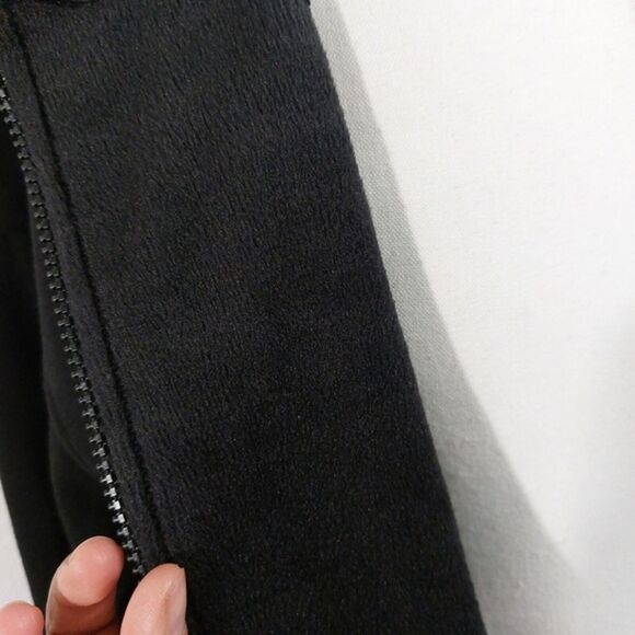 Athleta Black Cozy Karma Back Zip Dress Size S Plush Lined NWT - Picture 10 of 12